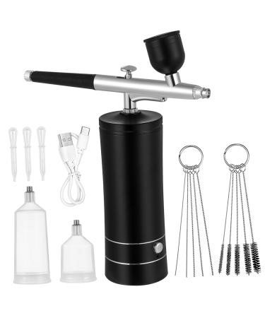 Baluue 1 Set ( usb) Air Brush for Barber Air Brush Kit Nail Airbrush Cordless Aluminum Alloy 12.00X4.20X4.20CM