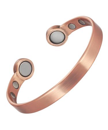 EnerCoppeX Copper Magnetic Bracelet for Women - Detox Jewelry with 3500 Gauss Magnet (CPB-0964Q)