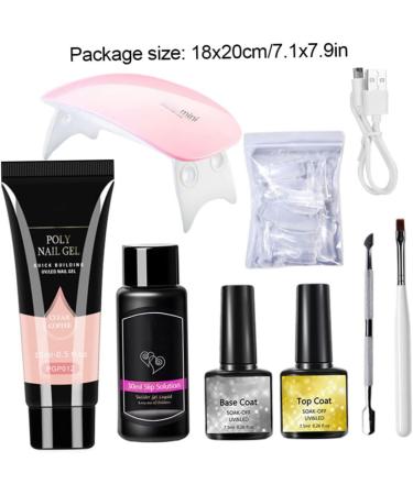 Polygel Nail Kit - All-in-One Starter Set for Nail Extensions & Art | 8 Piece DIY French Nail Tools (PGP012) - Buy Online on SooperMarket.com