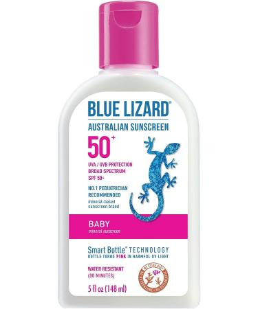 Blue Lizard Baby Mineral Sunscreen SPF 50+ Bundle: 5oz Bottle & Stick, Water Resistant UVA/UVB Protection - Fragrance Free, 0.5oz Unscented, Easy to Apply - Buy Online on SooperMarket.com