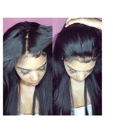 BGHJUE N Black Long Straight Synthetic Wig - Heat Resistant Glueless Full Wig for Women | Body Wave Style Average Cap Size - Buy Online on SooperMarket.com