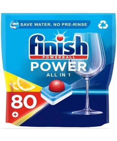 Finish All in 1 Max Dishwasher Tablets Lemon 80 Tablets