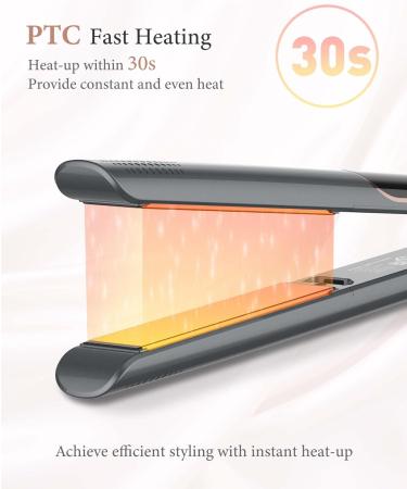 Buy ANWA Titanium 1 Inch Flat Iron Hair Straightener - 2 in 1 Curler 3D Floating Plates Professional Ionic Design Double Voltage - International Shipping Available - Buy Online on SooperMarket.com