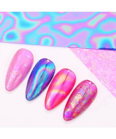 10 Rolls Nail Foil Nail Transfer Foil Holographic Nail Art Foil Decals for Nails Fingernail Stickers - Buy Online on SooperMarket.com