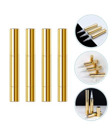 Minkissy 4-Piece Cosmetic Bottle Brush Tip Set - Empty Gel Nail Polish and Oil Pencil Containers with Aluminum Tube for Cosmetics & Airspace Monitoring - Buy Online on SooperMarket.com