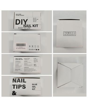 Shop Tomicca 8-in-1 Nail Tips & Glue Gel Kit | 240 PCS Soft Gel Full Cover Extensions with UV Lamp - Perfect Ballerina Shape - Buy Online on SooperMarket.com