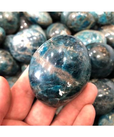 KuRkur Natural Crystals Crystal Raw Blue Apatite Hand Made Palm Stone Natural Crystal Crafts 80g-100g 1pc - Buy Online on SooperMarket.com