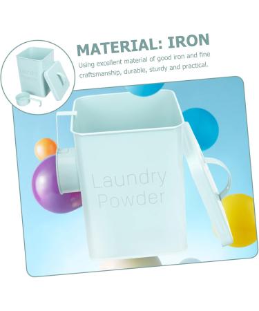FOYTOKI 1 Set Washing Storage Bucket Laundry Dispenser Tide Laundry Bin Lotion Wrought Iron 1 count (Pack of 1) Sky-blue - Buy Online on SooperMarket.com