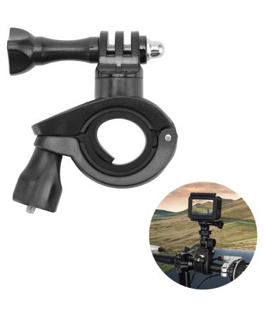 Motorcycle driver holder rotating bicycle mobile phone holder with closed screwable 360 rotation Action cameras for GoPro Hero Stand Motorcycle Bike Bike stand (black)