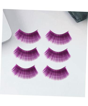 ABOOFAN 9 Pairs False Eyelashes Art Eyelashes Extension Eyelashes Magnetic Full Eye False Lashes Halloween Eyelashes Faux Eyelashes Exaggerative Fake Eyelashes Extend Miss Purple Fluffy - Buy Online on SooperMarket.com