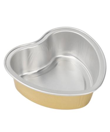 10pcs Heart Shaped Wax Melting Bowls - Gold Aluminum Foil Wax Bean for Hair Removal - Large Size Perfect for Home Use - Buy Online on SooperMarket.com