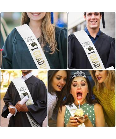 2023 Graduation Satin Sash and Tiara Kit - Glitter Rhinestone Crown for Graduation Party Decor - Buy Online on SooperMarket.com