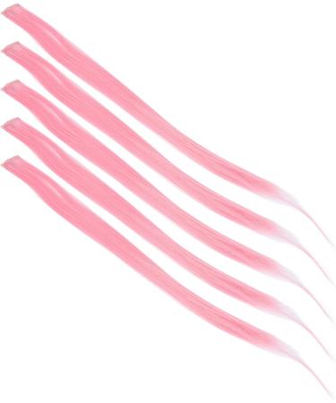 Colorful Lop Ears Wig Colorful Straight Hair Extensions Girls Daily Prom Hairpin (Light Pink) - Buy Online on SooperMarket.com