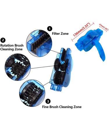 9-Piece Bike Chain Cleaner Brush Set - Cycling Tools Kit for Mountain, Road, City, Hybrid, BMX Bicycles & Motorcycles - Buy Online on SooperMarket.com