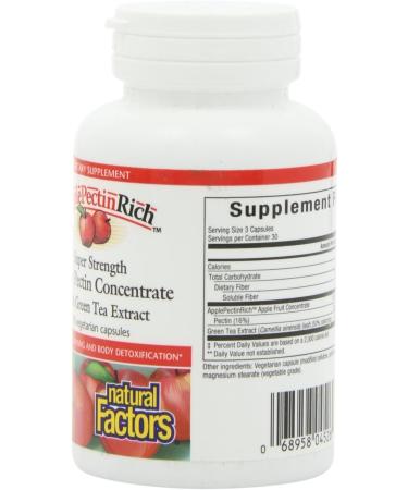 Natural Factors ApplePectinRich Super Strength - 90 vegicaps - Buy Online on SooperMarket.com