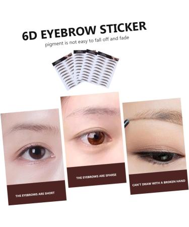 PLAFOPE 6D Hair- Eyebrows Stickers 4pcs Eyebrow Stickers 6d Hair-like Eyebrow Transfer Stickers Eyebrow Trimming 4 Stickers - Buy Online on SooperMarket.com