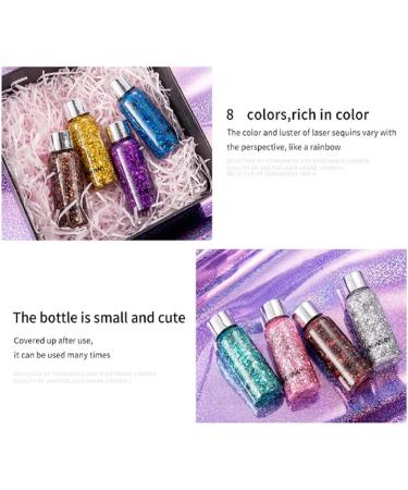 Mermaid Sequins Body Glitter Gel - Long Lasting Makeup for Face, Body, Hair, and Eyes - Silver - Perfect for Festivals and Parties - Easy to Apply and Remove - Buy Online on SooperMarket.com