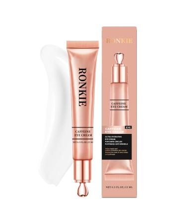 Eye Cream for Dark Circles and Puffiness: Caffeine - Retinol Cream- Anti Aging Wrinkles With Collagen Hyaluronic Acid Fine Lines Depuffer in 3-4 Weeks-15 mL