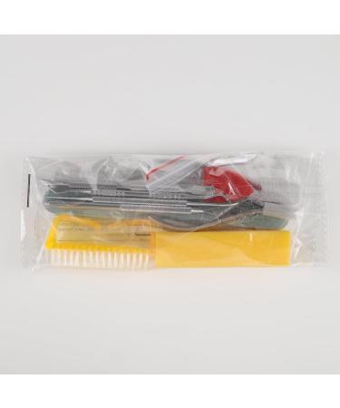 FANDAMEI 12pcs Nail Files Set with Cuticle Nipper, Buffer, Pusher, Remover Tool Manicure Kit Yellow - Buy Online on SooperMarket.com