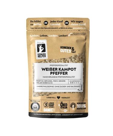 Bremer Gew rzhandel white Kampot pepper whole aromatic pepper for the mill for light sauces and dishes 50g 50 g (1 pack)