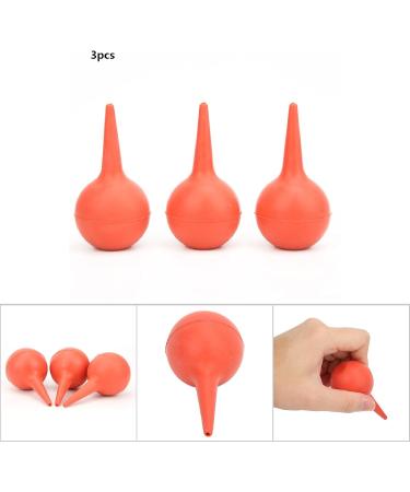 3Pcs 30ml Hand Bulb Ear Syringe for Ear Washing - Red | Laboratory Tool for Kids & Adults - Buy Online on SooperMarket.com
