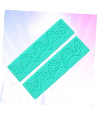 HOMSFOU 4 Pcs Cakesicles Mold De para Gelatinas Silicone Molds Cake Mold Cake Toppers Cake Decorations Fondant Molds DIY Mould Silicone Baking Mold 3D Fringe Lace 17.5X4.8CMx2pcs Greenx2pcs - Buy Online on SooperMarket.com
