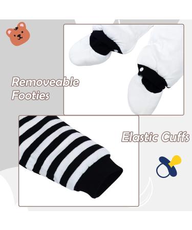 Baby Rompers with Footies Hat Set - Boys Girls Cotton Jumpsuit - Infant Winter Outfits (9-12 Months) - Buy Online on SooperMarket.com