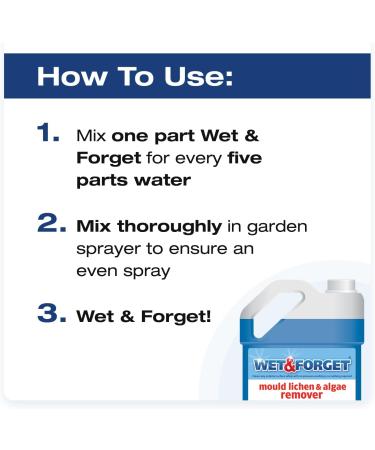Wet & Forget 2L Mould, Lichen & Algae Remover - Bleach Free Outdoor Cleaning Solution - Buy Online on SooperMarket.com