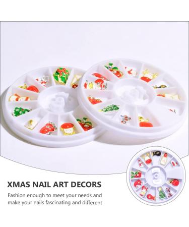 2 Boxes Christmas Nail Stickers Reindeer Nail Charm Santa Nail Charms Xmas Enamel Charm Christmas Flatbak Snowman Manicure Charms Christmas Nail Rhinestones 3d Miniature Pan Alloy - Buy Online on SooperMarket.com