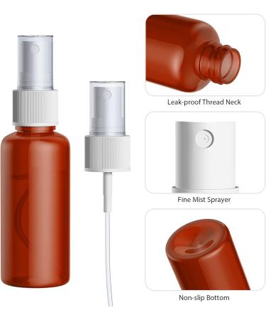 10x 50ml Portable Refillable Plastic Spray Bottles - Travel-Friendly Atomizers for Skincare Essential Oils & Perfumes (Brown) | Ideal for Outdoor Sports & Air Travel - Buy Online on SooperMarket.com