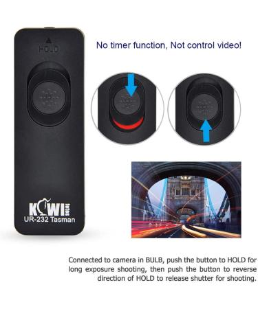 Kiwifotos RS-60E3 Remote Switch Shutter Release Cord for Canon EOS Rebel T6 T7 T5 T8i, 90D, 80D, 70D & More - Canon C2 Compatible - Buy Online on SooperMarket.com