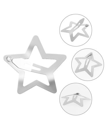 Shop Wllhyf 10-Piece Metal Star Hair Clips - Cute Silver Snap Lock Accessories for Girls & Women - Buy Online on SooperMarket.com