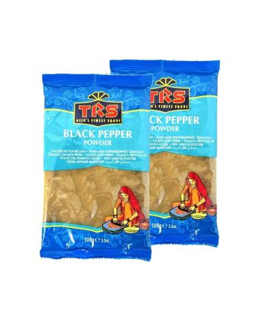 TRS Black Pepper Powder | 100G |Powdered | Black Pepper Powder| Spice Seasoning Dressing |Ground Black Pepper | Pack of 2