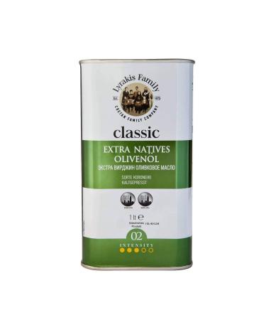 Lyrakis Family Crete Extra Virgin Olive Oil classic cold pressed 1 liter 1 l (1 pack)