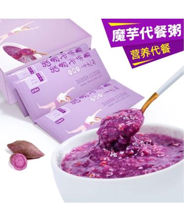 Grape Purple Potato Amorphophallus Congee 10.58oz/300g (30gx10 pieces) Meal breakfast instant oatmeal Low carbohydrate Instant oatmeal porridge Instant powder beverage  - Buy Online on SooperMarket.com