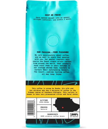 Coffee Ground for Cafetiere 227g Bag Ethiopian Ground Coffee Fruits Notes 100% Arabica Light Roast Speciality Freshly Roasted Single Origin (We Are Coffee Co) Ground Cafetiere 227 g (Pack of 1) - Buy Online on SooperMarket.com