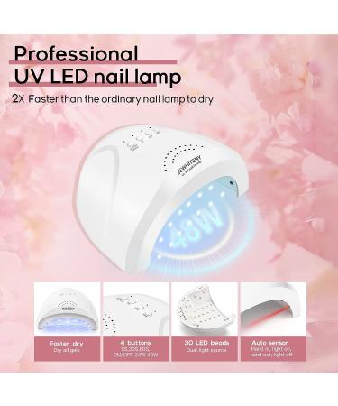JEWHITENY 14 Colors Poly Extension Gel Nail Kit with SUN1 Lamp - All In One Poly Gel Starter Kit for Manicure Salon - Buy Online on SooperMarket.com