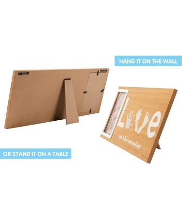 Baby Handprint & Footprint Photo Frame Kit | Includes White Paint Tray | Newborn Keepsake | 17 x 7 Inches - Buy Online on SooperMarket.com