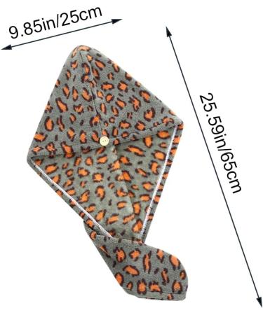 Seloobant Leopard Print Microfiber Towel Set - Super Absorbent Quick Dry Hair Towels (3 Pack) for Ultimate Hair Care - Buy Online on SooperMarket.com