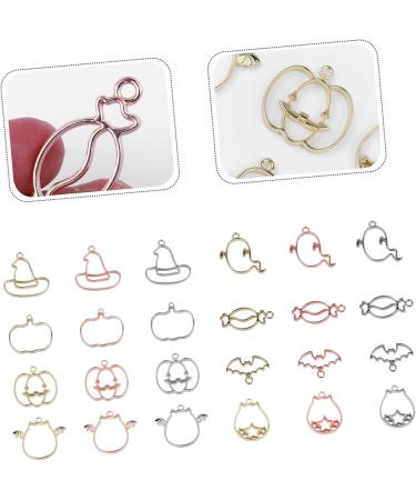 EXCEART 24pcs Epoxy alloy pendant blank hats wallet key holder bead keychain UV Resin Crafts mold witch hat - Buy Online on SooperMarket.com