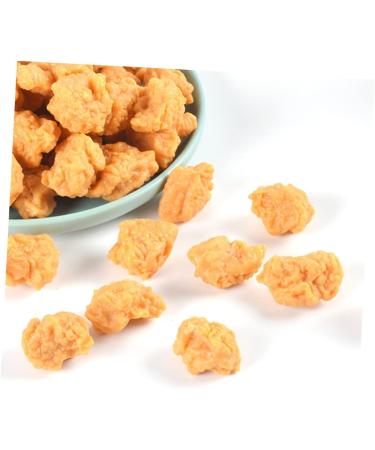 Vaguelly 20 Pcs Simulation Popcorn Chicken Fake Chicken Simulated Roasted Chicken Nuggets Chicken Nuggets Fake Desk Top Decor Realistic Meat Model Toys for Child Pvc Food Chicken Wings 3X2.5X2CMx2pcs 1 - Buy Online on SooperMarket.com