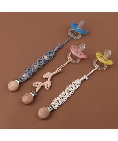 TIAN-K Cotton Woven Pacifier Chain - Stylish & Safe Pacifier Holder | International Shipping - Buy Online on SooperMarket.com