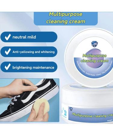 HOPASRISEE New Multi-functional Cleaning and Stain Removal Cream Multipurpose Cleaning Cream White Shoe Cleaner White Shoe Cleaning Cream with Sponge No Need to Wash Just Rub It Bright (2pcs) - Buy Online on SooperMarket.com