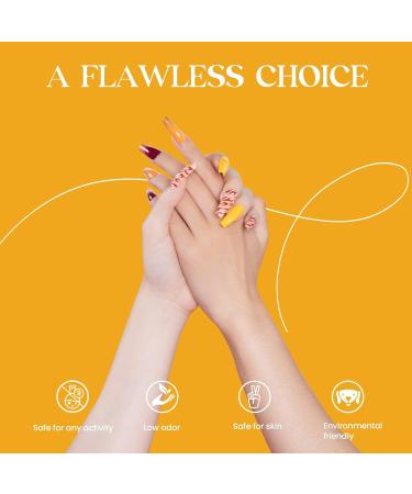 Beetles Gel Nail Polish Set Fall Winter Colours Yellow Orange Gold Glitter Red Gel Polish Soak Off UV Gel Nail Polish Nail Art Salon Manicure Gel Nail Kit DIY at Home Nail Gifts for Women Thanksgiving Day - Buy Online on SooperMarket.com