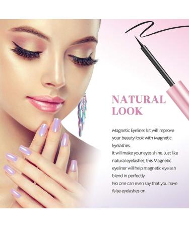 Magnetic Eyelashes and Eyeliner Kit - 5 Pairs of Custom Life & Party Styles - Natural Look with 5 Magnets - Easy to Apply and Remove - Buy Online on SooperMarket.com
