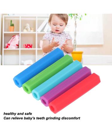 Alomejor Silicone Baby Teething Toys - 5PCS Safe & Colorful Teething Rings | Ideal Baby Gift for Healthy Teething Relief - Buy Online on SooperMarket.com