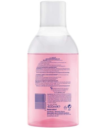 Nivea Rose Water Micellar Water 400ml - Gentle Facial Cleanser with Micellar Technology & Natural Rose Water - Buy Online on SooperMarket.com
