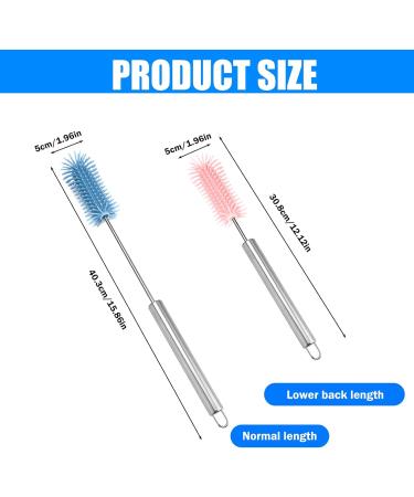 Toatelu Silicone Bottle Brush Set - 2-Piece Long Handle & Rotating Hygienic Cleaning for Baby Bottles & Food Glasses - Buy Online on SooperMarket.com