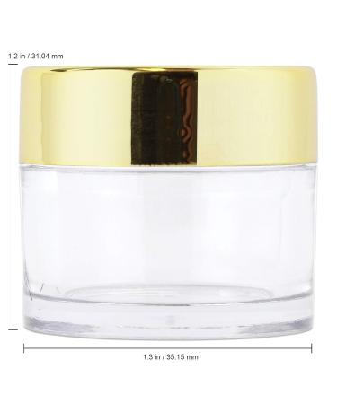 Beauticom 7g Clear Acrylic Jars Leak Proof Thick Wall for Beauty & Cosmetics (48 Pack with Gold Lids - Buy Online on SooperMarket.com