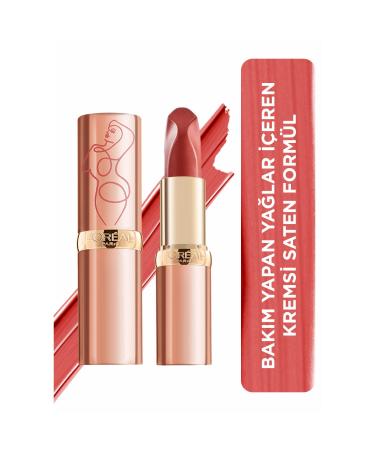 L'Or al Paris Color Riche Satin Smooth Lipstick Moisturising Pure Pigment Lip Colour With Omega 3 & Vitamin E 176 Irreverent 176 IRREVEREN 1 Count (Pack of 1)
